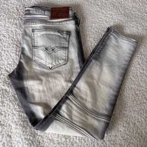 Women’s Affliction Raquel skinny jeans Gray & White Denim Size 31 Y2K Grunge